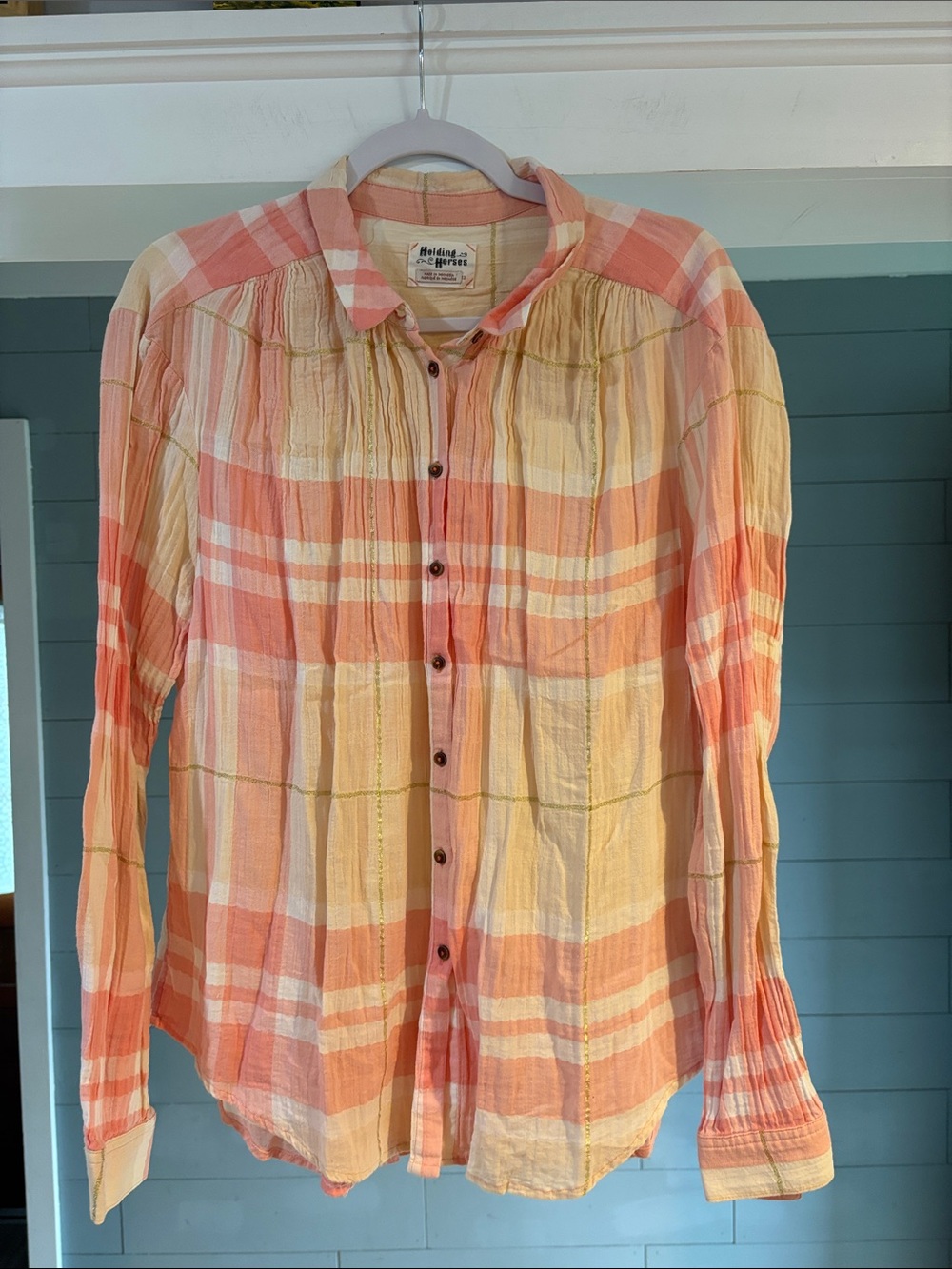 Anthropologie‎ Holding Horses Gailen Buttondown